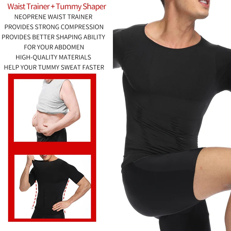 Men's Slimming Body Shaper - Belly Control Shapewear & Posture Corrector Vest