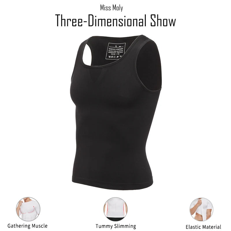 Men's Slimming Body Shaper - Belly Control Shapewear & Posture Corrector Vest