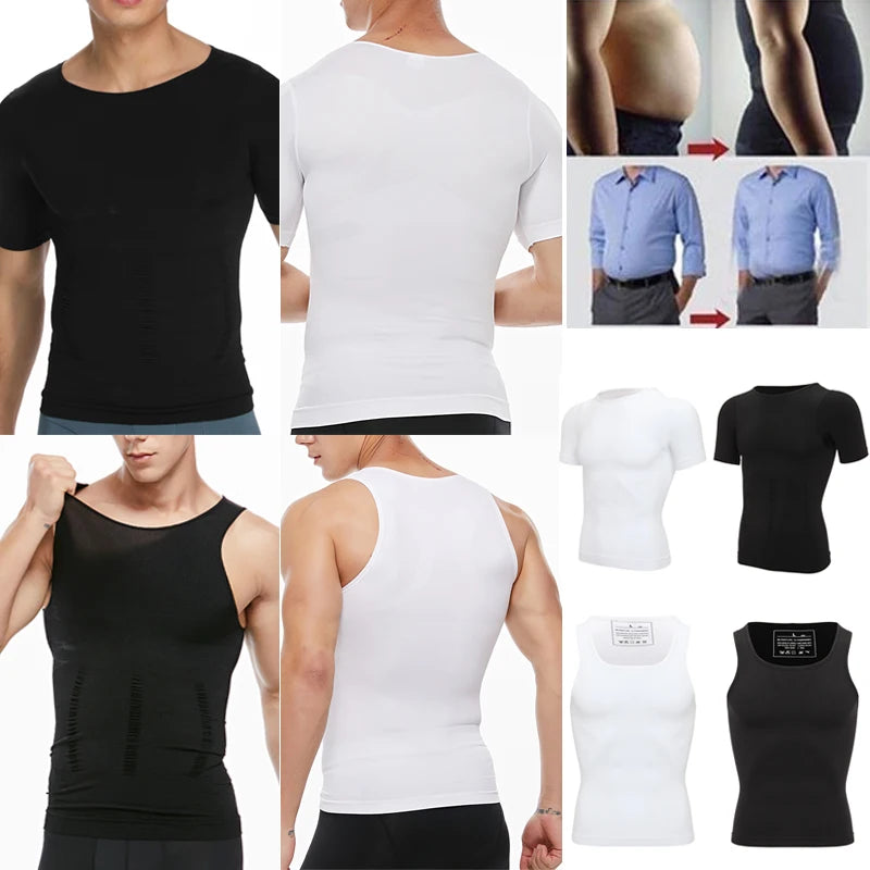 Men's Slimming Body Shaper - Belly Control Shapewear & Posture Corrector Vest
