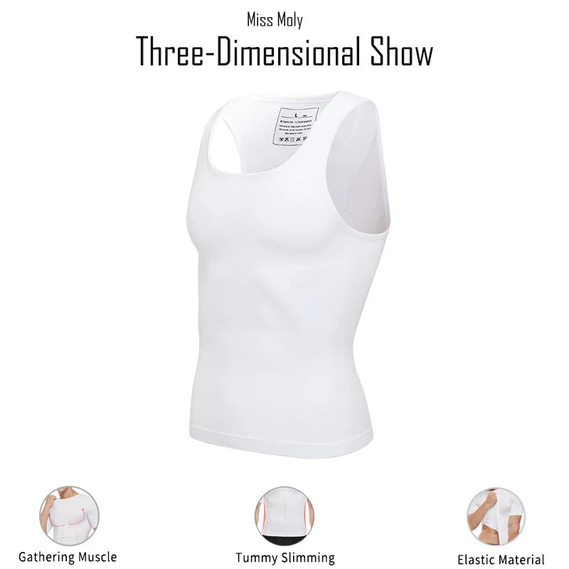 Men's Slimming Body Shaper - Belly Control Shapewear & Posture Corrector Vest