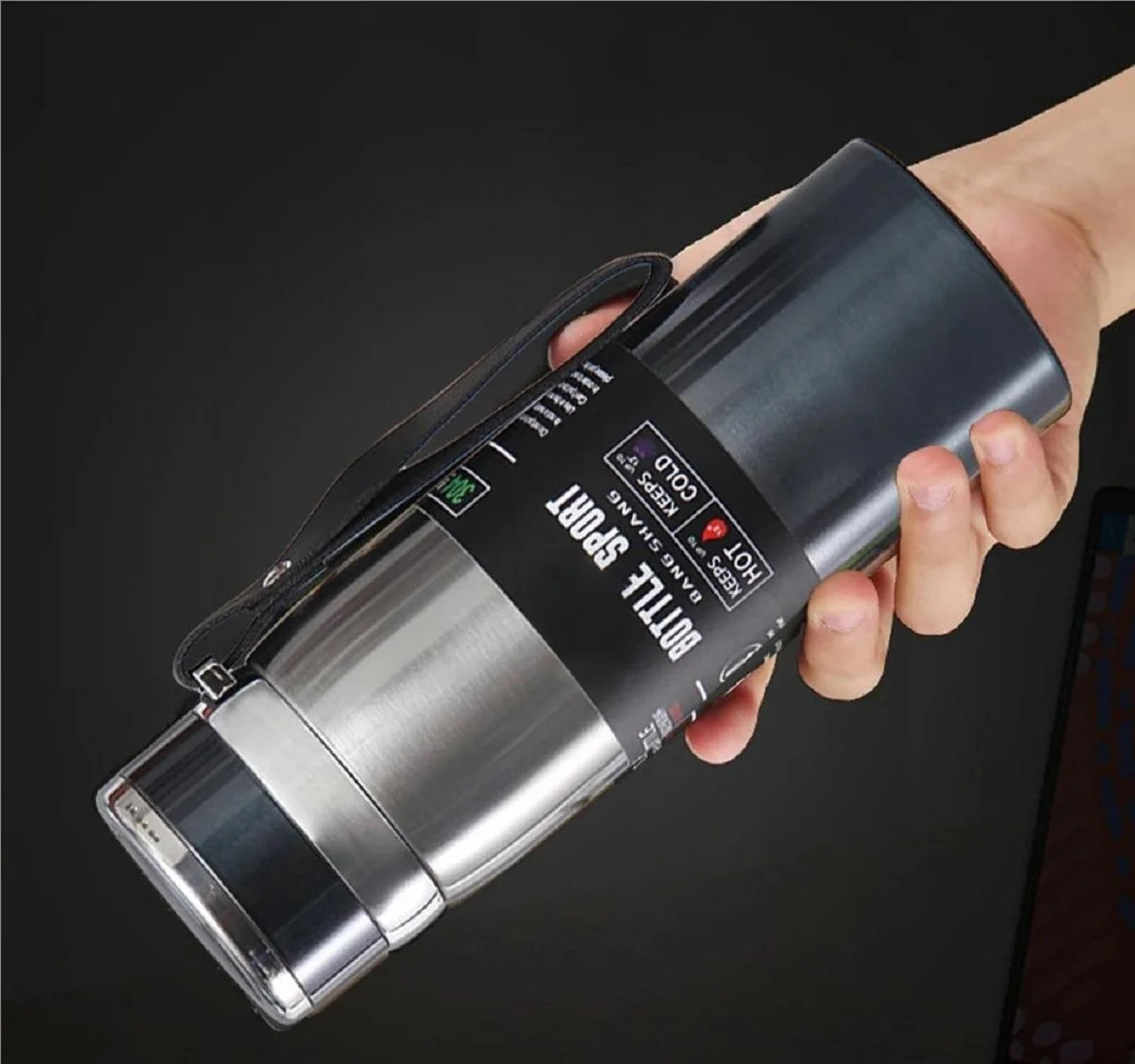 Premium 1L Thermal Water Bottle - Stainless Steel