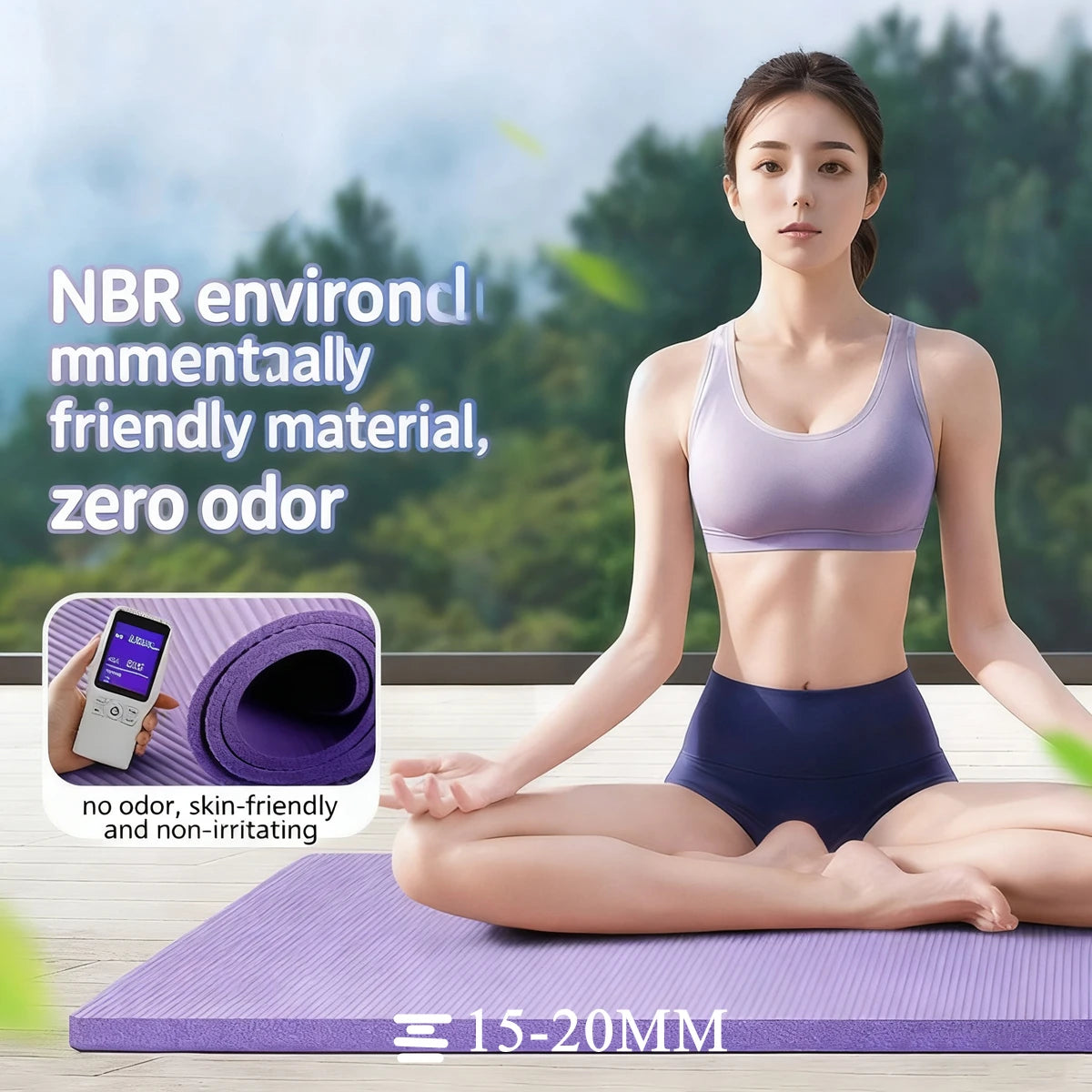 15MM-20MM Thick Yoga Mats Anti-slip Sport Fitness Blanket Exercise Yoga and Pilates Gymnastics Mat Fitness Equipment 183×60cm