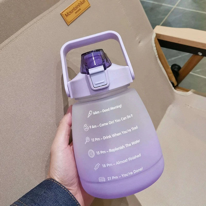 1.3L Sports Water Bottle with Straw - Large Capacity