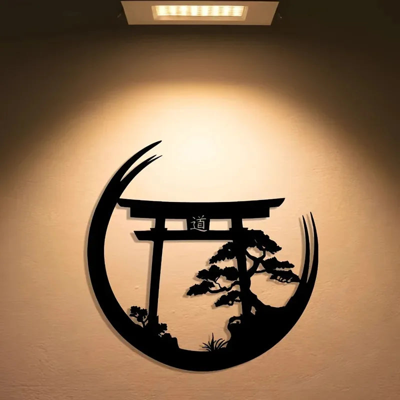 Elegant Metal Wall Art – Abstract Halloween and Christmas Design, Perfect for Home, Café, Multifunctional Décor for Living Room