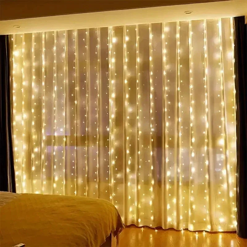 Remote Control USB Fairy Lights 3 4 6 Meters LED Curtain String Lights for Christmas Home Bedroom Decoration Festive Party