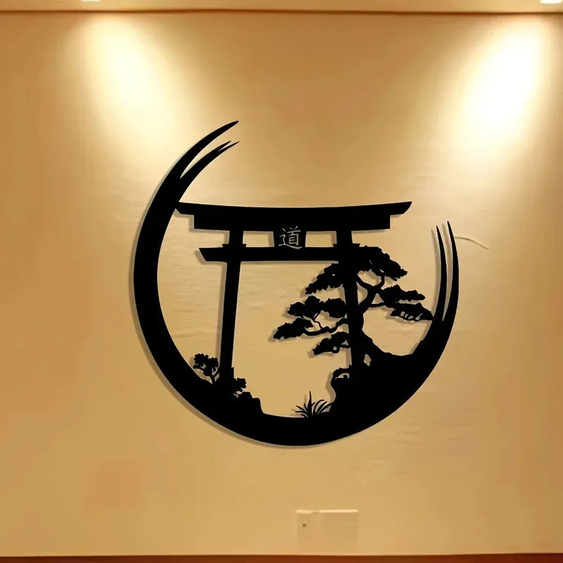 Elegant Metal Wall Art – Abstract Halloween and Christmas Design, Perfect for Home, Café, Multifunctional Décor for Living Room