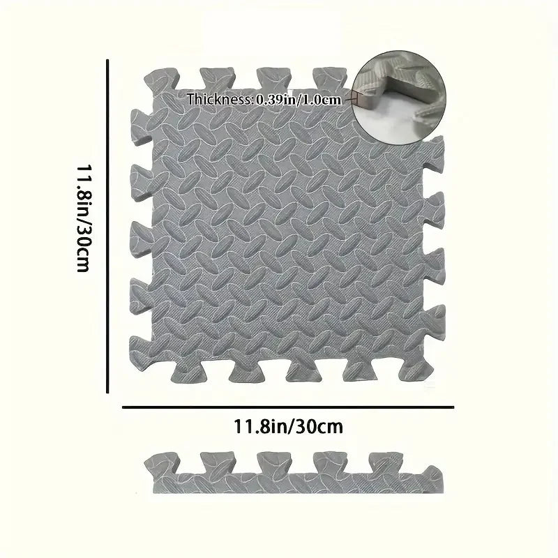 16 Piece Fitness Yoga Mat Soft EVA Foam Puzzle Mat Non Slip Interlocking Gym Mat Protective Mat for Fitness Equipment