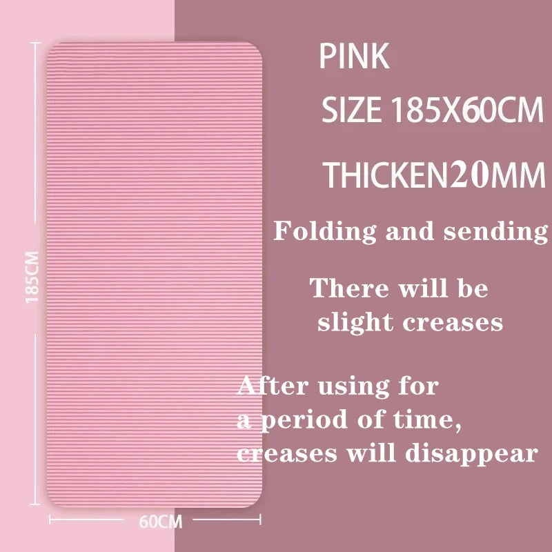 15MM-20MM Thick Yoga Mats Anti-slip Sport Fitness Blanket Exercise Yoga and Pilates Gymnastics Mat Fitness Equipment 183×60cm