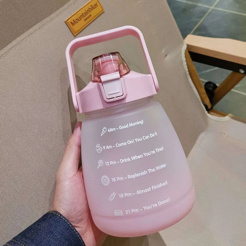 1.3L Sports Water Bottle with Straw - Large Capacity