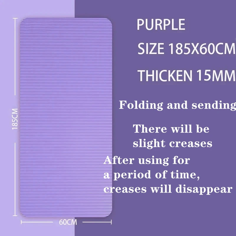 15MM-20MM Thick Yoga Mats Anti-slip Sport Fitness Blanket Exercise Yoga and Pilates Gymnastics Mat Fitness Equipment 183×60cm