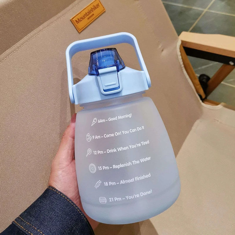 1.3L Sports Water Bottle with Straw - Large Capacity