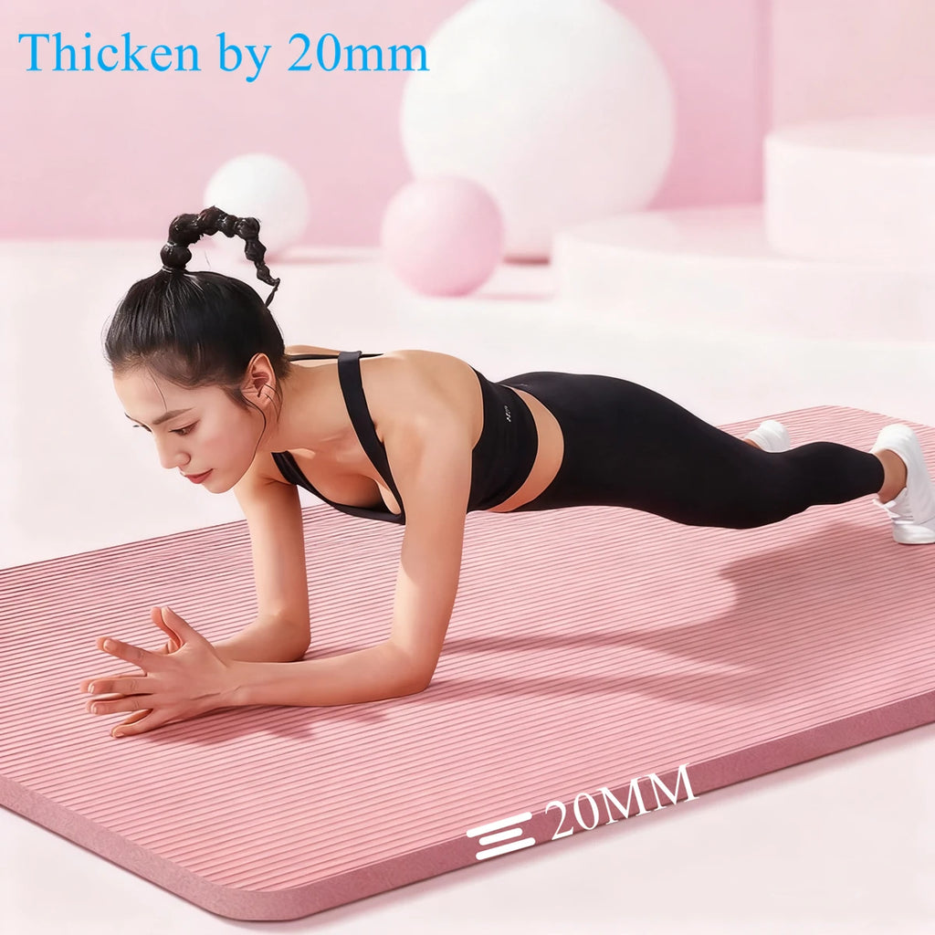 15MM-20MM Thick Yoga Mats Anti-slip Sport Fitness Blanket Exercise Yoga and Pilates Gymnastics Mat Fitness Equipment 183×60cm